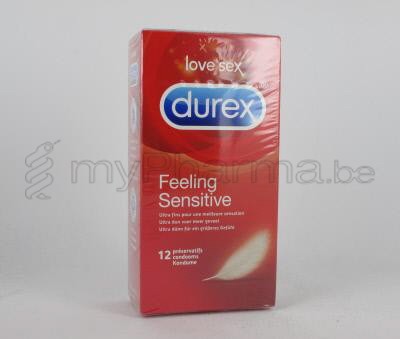 DUREX FEELING SENSITIVE 12 condooms met glijmiddel  (medisch hulpmiddel)